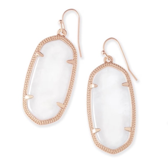 KENDRA SCOTT ELLE Drop Earrings Mother of Pearl Rose Gold